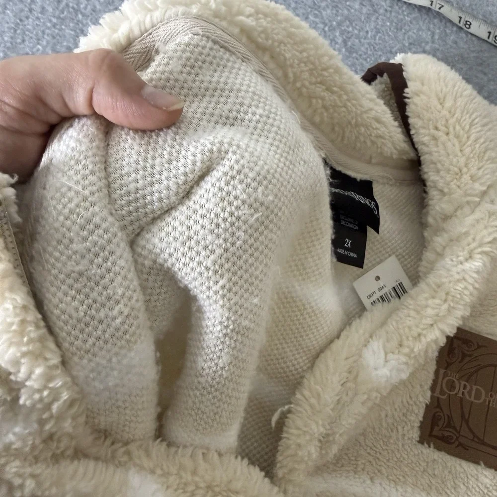 New Boxlunch Lord Of The Rings Scenic Sherpa 1/4 Zip Mountains Men's 2X
